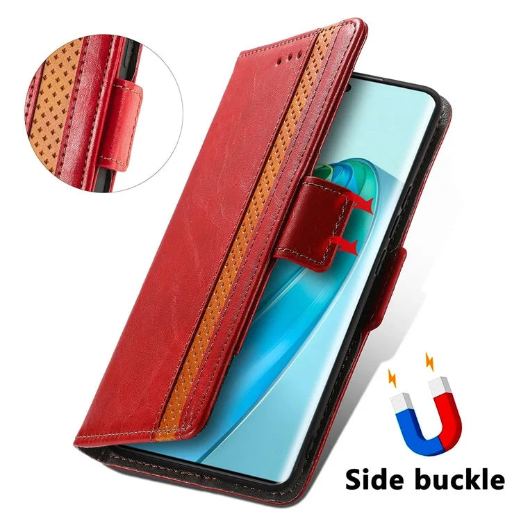 CASENEO 002 Series For Honor X40 5G / X9a 5G / Magic5 Lite 5G Phone Cover RFID Blocking Splicing Leather Wallet Case