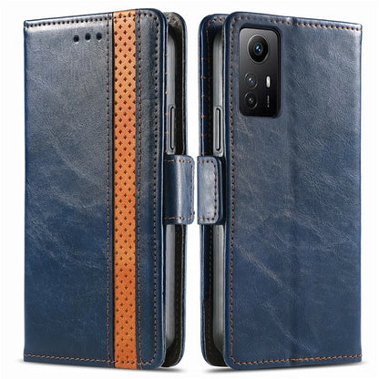 CASENEO 002 Series For Xiaomi Redmi Note 12S 4G PU Leather Case RFID Blocking Stand Phone Cover