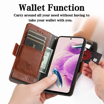 CASENEO 002 Series For Xiaomi Redmi Note 12S 4G PU Leather Case RFID Blocking Stand Phone Cover