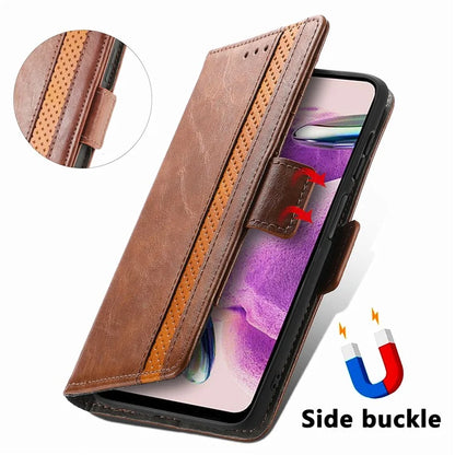 CASENEO 002 Series For Xiaomi Redmi Note 12S 4G PU Leather Case RFID Blocking Stand Phone Cover