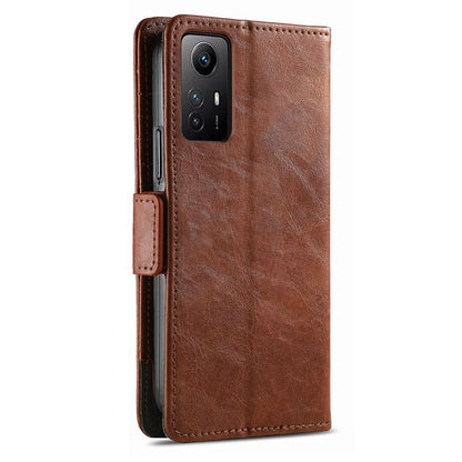CASENEO 002 Series For Xiaomi Redmi Note 12S 4G PU Leather Case RFID Blocking Stand Phone Cover
