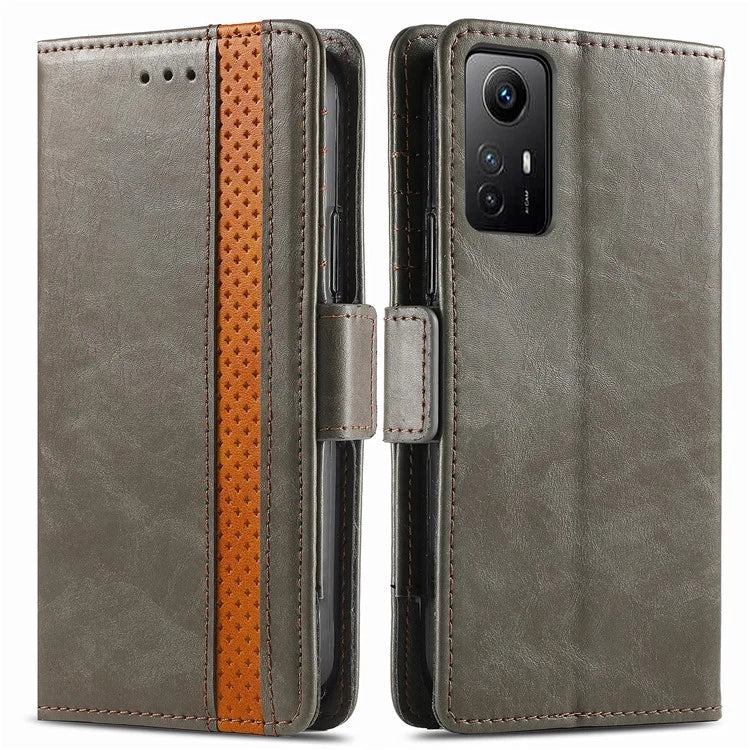 CASENEO 002 Series For Xiaomi Redmi Note 12S 4G PU Leather Case RFID Blocking Stand Phone Cover