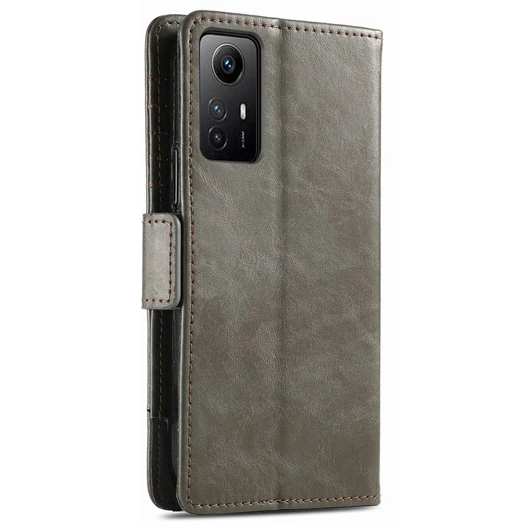 CASENEO 002 Series For Xiaomi Redmi Note 12S 4G PU Leather Case RFID Blocking Stand Phone Cover
