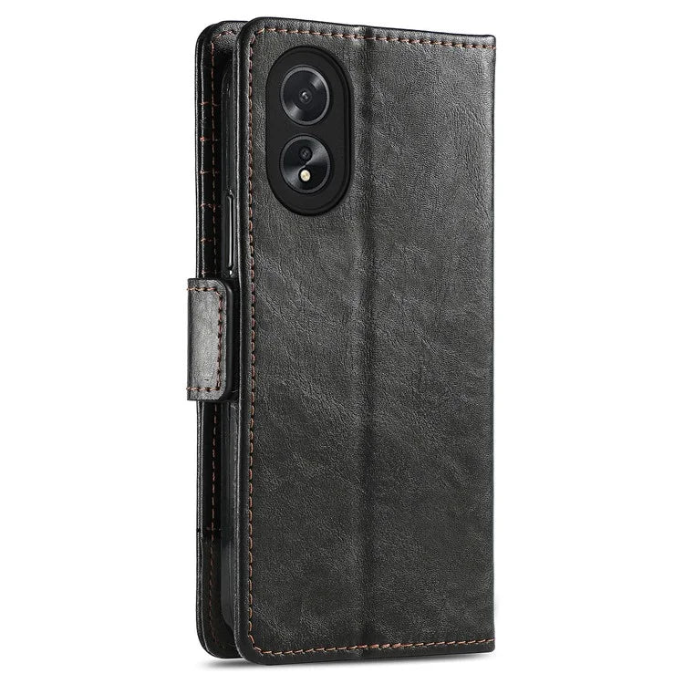 CASENEO 002 Series For Oppo A38 4G / A18 4G Case PU Leather RFID Blocking Wallet Phone Cover