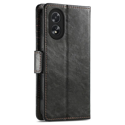CASENEO 002 Series For Oppo A38 4G / A18 4G Case PU Leather RFID Blocking Wallet Phone Cover
