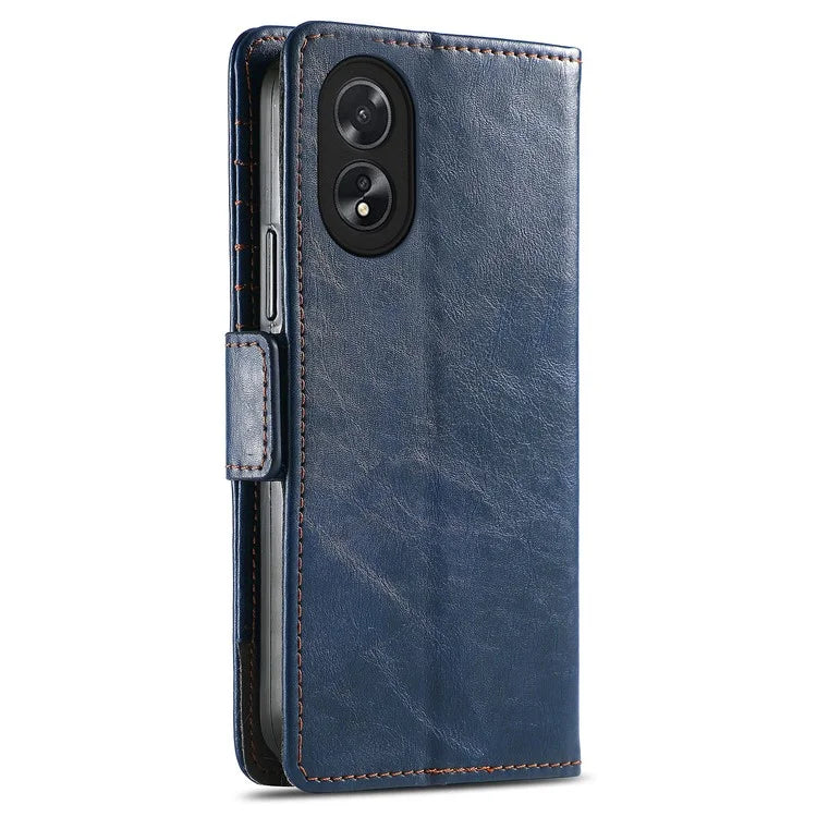CASENEO 002 Series For Oppo A38 4G / A18 4G Case PU Leather RFID Blocking Wallet Phone Cover