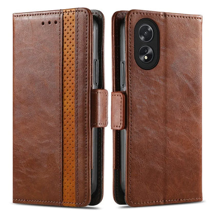 CASENEO 002 Series For Oppo A38 4G / A18 4G Case PU Leather RFID Blocking Wallet Phone Cover
