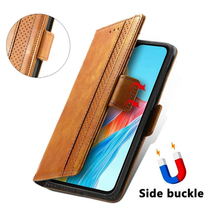 CASENEO 002 Series For Oppo A38 4G / A18 4G Case PU Leather RFID Blocking Wallet Phone Cover