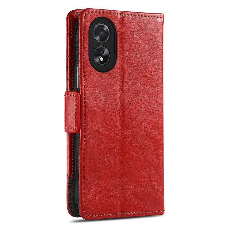 CASENEO 002 Series For Oppo A38 4G / A18 4G Case PU Leather RFID Blocking Wallet Phone Cover
