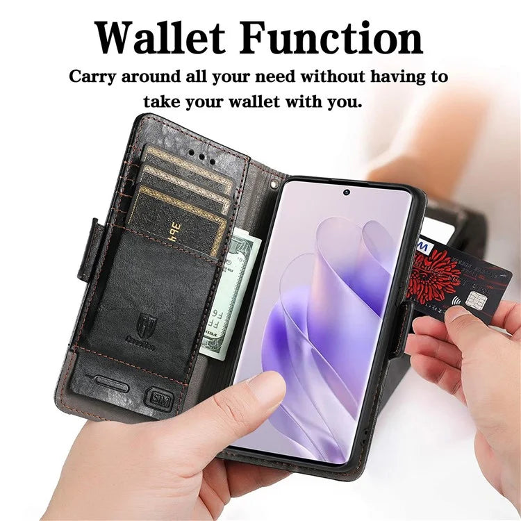 CASENEO 002 Series For Infinix Zero 30 5G Phone Case Leather Wallet RFID Blocking Cover