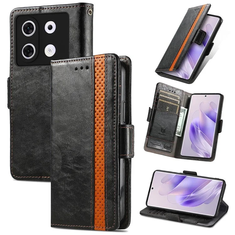 CASENEO 002 Series For Infinix Zero 30 5G Phone Case Leather Wallet RFID Blocking Cover