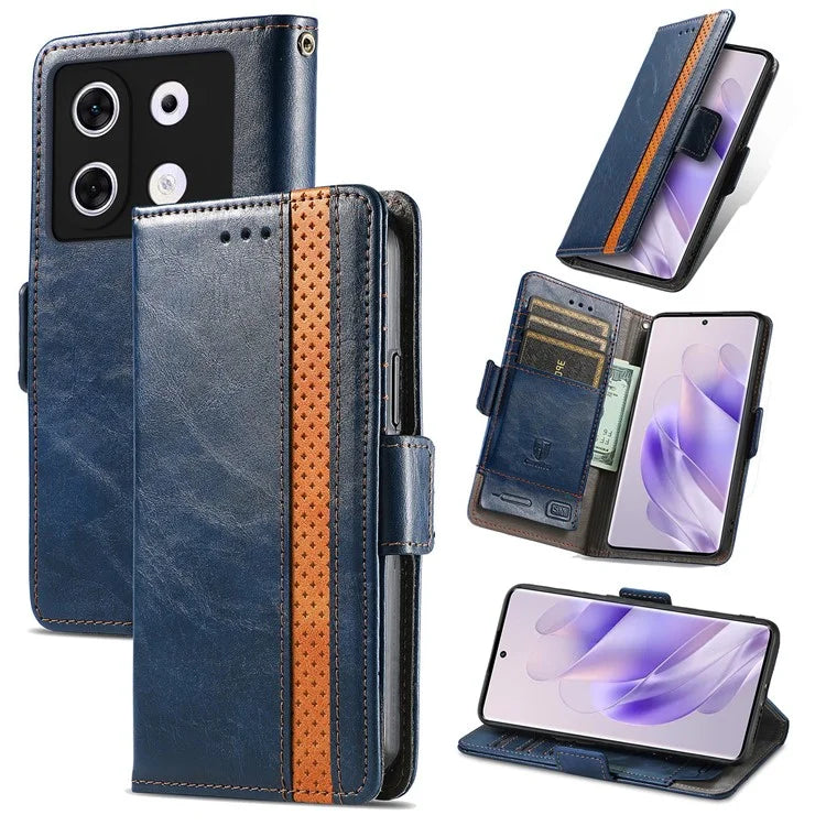 CASENEO 002 Series For Infinix Zero 30 5G Phone Case Leather Wallet RFID Blocking Cover
