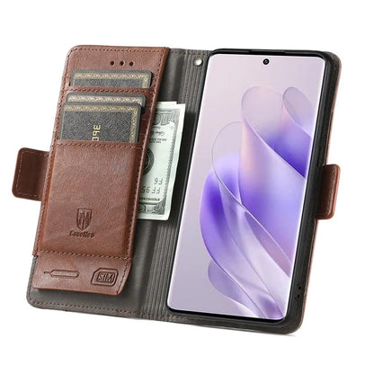 CASENEO 002 Series For Infinix Zero 30 5G Phone Case Leather Wallet RFID Blocking Cover