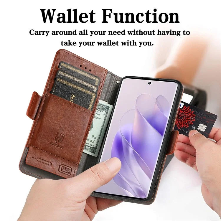 CASENEO 002 Series For Infinix Zero 30 5G Phone Case Leather Wallet RFID Blocking Cover