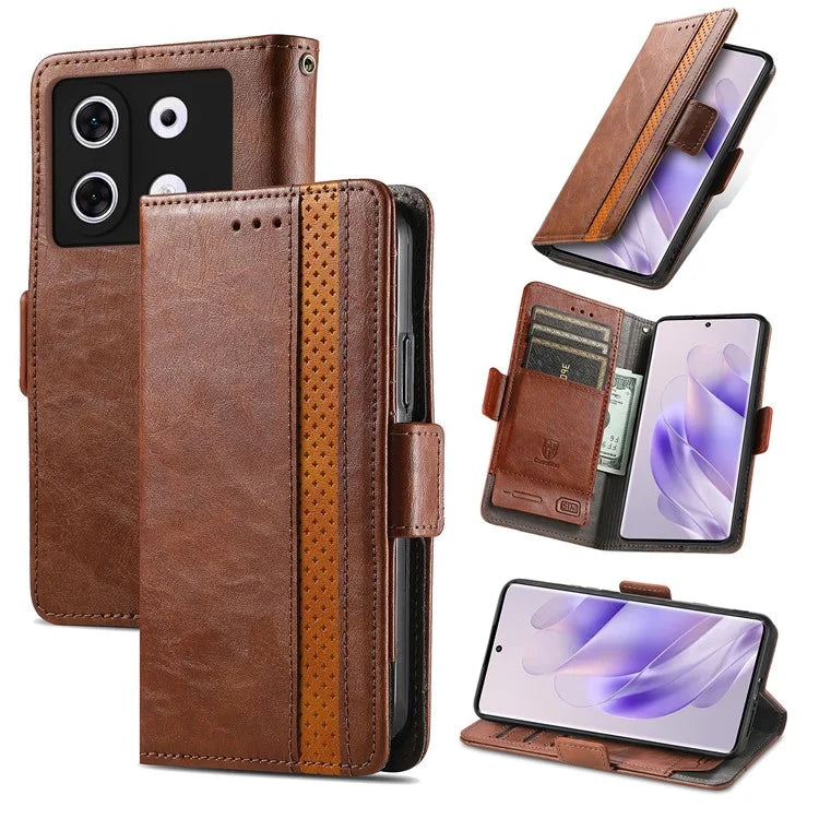 CASENEO 002 Series For Infinix Zero 30 5G Phone Case Leather Wallet RFID Blocking Cover
