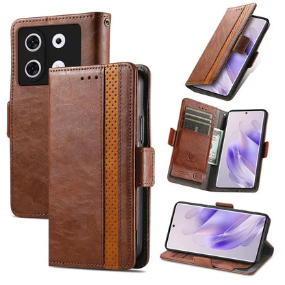 CASENEO 002 Series For Infinix Zero 30 5G Phone Case Leather Wallet RFID Blocking Cover