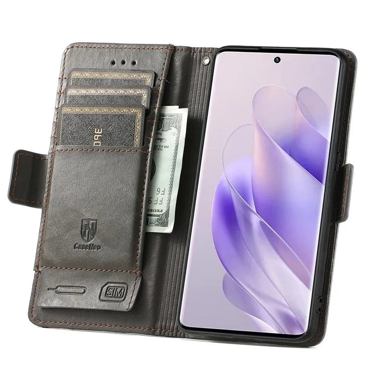 CASENEO 002 Series For Infinix Zero 30 5G Phone Case Leather Wallet RFID Blocking Cover