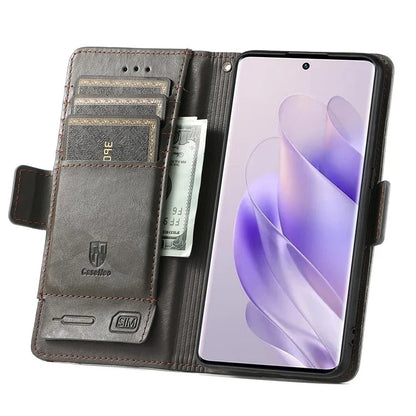 CASENEO 002 Series For Infinix Zero 30 5G Phone Case Leather Wallet RFID Blocking Cover