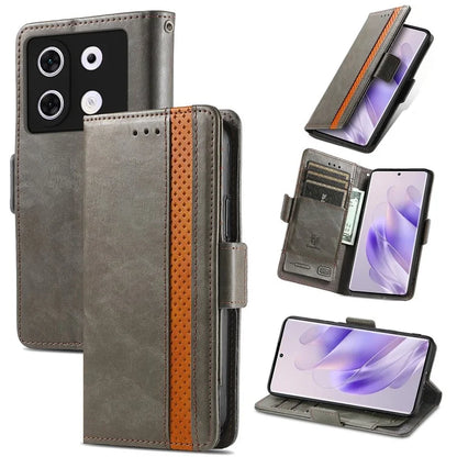 CASENEO 002 Series For Infinix Zero 30 5G Phone Case Leather Wallet RFID Blocking Cover