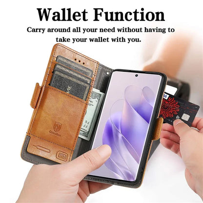 CASENEO 002 Series For Infinix Zero 30 5G Phone Case Leather Wallet RFID Blocking Cover