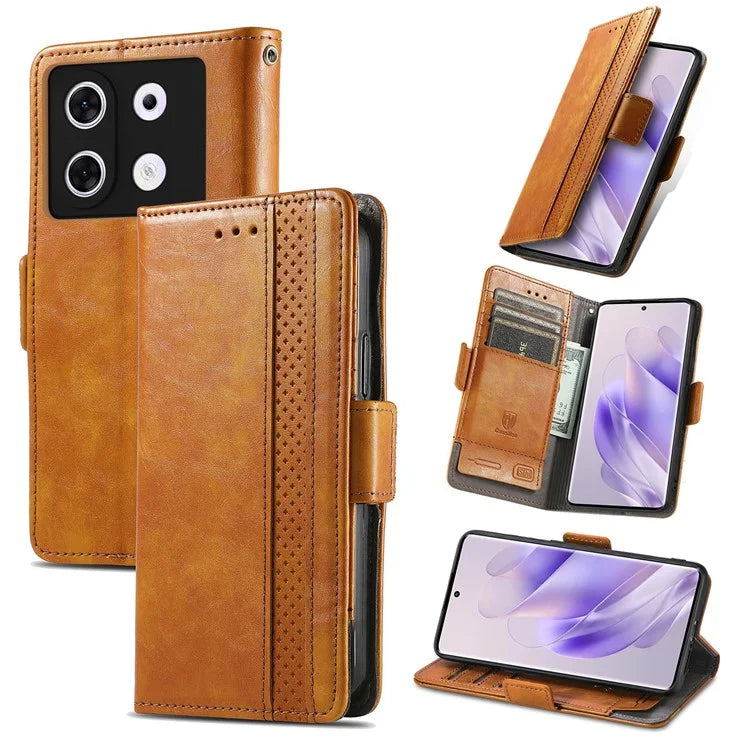 CASENEO 002 Series For Infinix Zero 30 5G Phone Case Leather Wallet RFID Blocking Cover