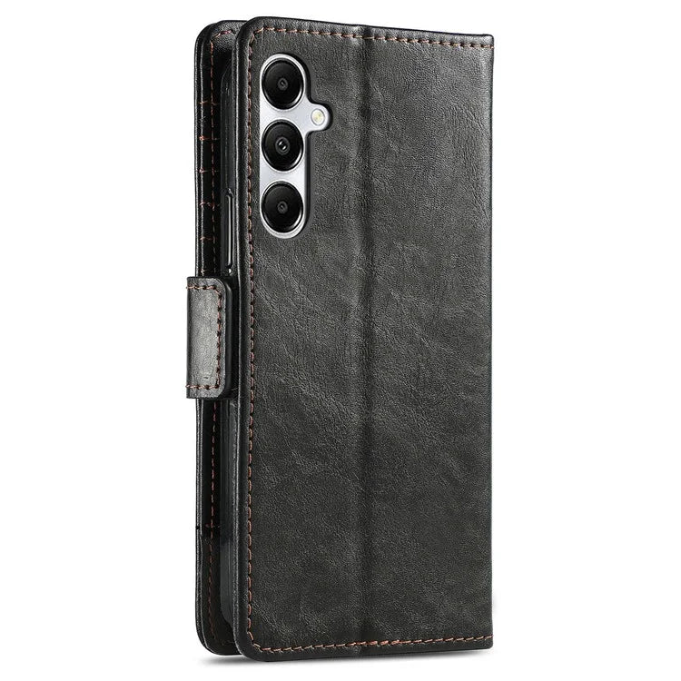 CASENEO 002 Series For Samsung Galaxy A55 5G Shockproof PU Leather Wallet Stand Phone Case RFID Blocking Phone Cover