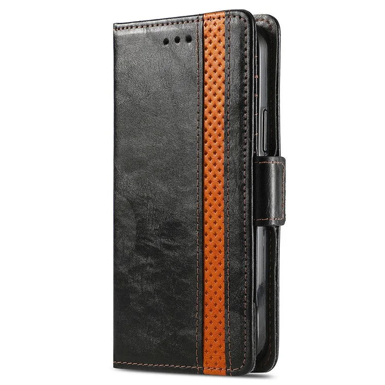 CASENEO 002 Series For Samsung Galaxy A55 5G Shockproof PU Leather Wallet Stand Phone Case RFID Blocking Phone Cover