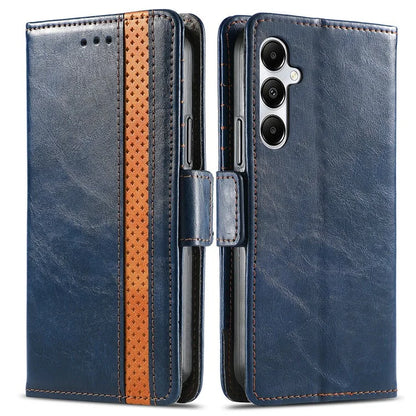 CASENEO 002 Series For Samsung Galaxy A55 5G Shockproof PU Leather Wallet Stand Phone Case RFID Blocking Phone Cover