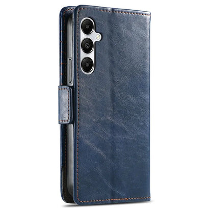 CASENEO 002 Series For Samsung Galaxy A55 5G Shockproof PU Leather Wallet Stand Phone Case RFID Blocking Phone Cover
