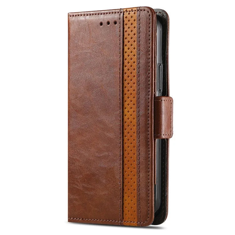 CASENEO 002 Series For Samsung Galaxy A55 5G Shockproof PU Leather Wallet Stand Phone Case RFID Blocking Phone Cover