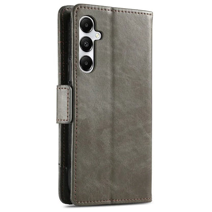 CASENEO 002 Series For Samsung Galaxy A55 5G Shockproof PU Leather Wallet Stand Phone Case RFID Blocking Phone Cover