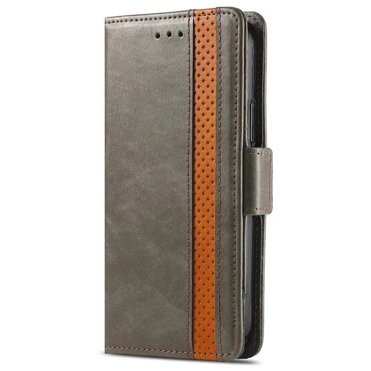CASENEO 002 Series For Samsung Galaxy A55 5G Shockproof PU Leather Wallet Stand Phone Case RFID Blocking Phone Cover