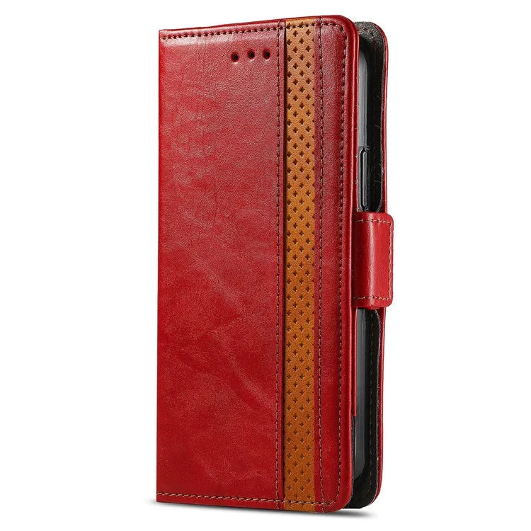 CASENEO 002 Series For Samsung Galaxy A55 5G Shockproof PU Leather Wallet Stand Phone Case RFID Blocking Phone Cover