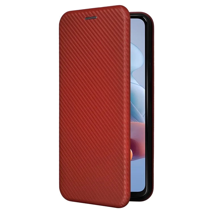 For Motorola Moto G34 5G Leather Case Carbon Fiber Texture Phone Card Holder Cover