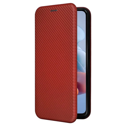 For Motorola Moto G34 5G Leather Case Carbon Fiber Texture Phone Card Holder Cover