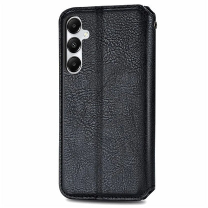 For Samsung Galaxy A55 5G Cell Phone Case Rhombus Imprinted Leather Wallet Stand Cover