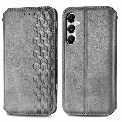 For Samsung Galaxy A55 5G Cell Phone Case Rhombus Imprinted Leather Wallet Stand Cover
