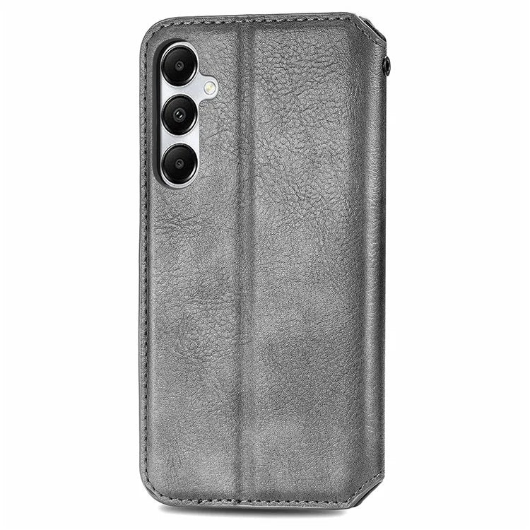 For Samsung Galaxy A55 5G Cell Phone Case Rhombus Imprinted Leather Wallet Stand Cover