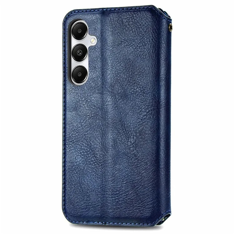 For Samsung Galaxy A55 5G Cell Phone Case Rhombus Imprinted Leather Wallet Stand Cover