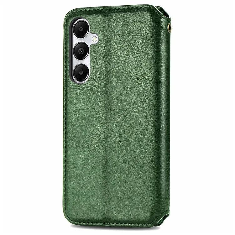 For Samsung Galaxy A55 5G Cell Phone Case Rhombus Imprinted Leather Wallet Stand Cover