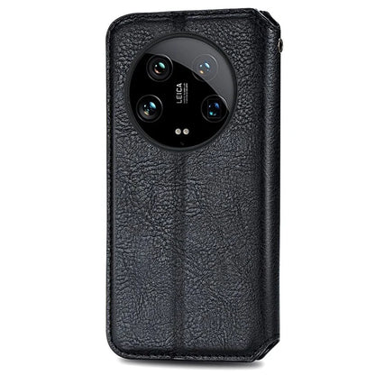For Xiaomi 14 Ultra Case Wallet Magnetic Closing PU Leather Rhombus Phone Cover