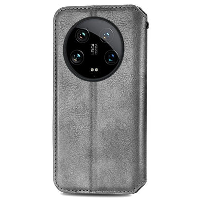 For Xiaomi 14 Ultra Case Wallet Magnetic Closing PU Leather Rhombus Phone Cover