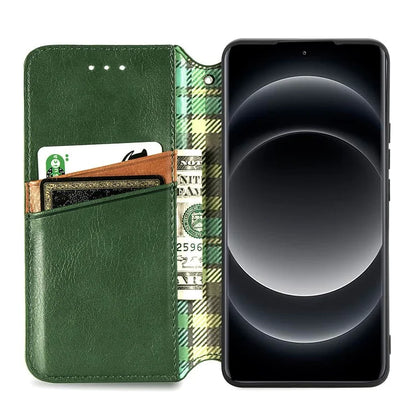 For Xiaomi 14 Ultra Case Wallet Magnetic Closing PU Leather Rhombus Phone Cover
