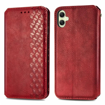 For Samsung Galaxy A05 4G Phone Case Imprinted Rhombus Leather Wallet Cover