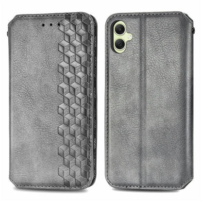 For Samsung Galaxy A05 4G Phone Case Imprinted Rhombus Leather Wallet Cover