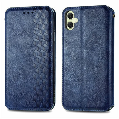 For Samsung Galaxy A05 4G Phone Case Imprinted Rhombus Leather Wallet Cover