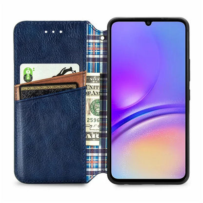 For Samsung Galaxy A05 4G Phone Case Imprinted Rhombus Leather Wallet Cover