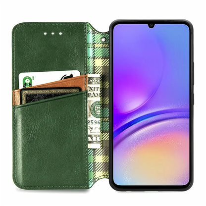 For Samsung Galaxy A05 4G Phone Case Imprinted Rhombus Leather Wallet Cover