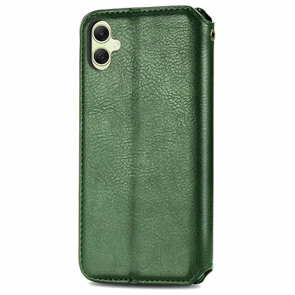 For Samsung Galaxy A05 4G Phone Case Imprinted Rhombus Leather Wallet Cover