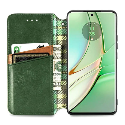 For Motorola Edge 40 5G Wallet Case Anti-Drop Imprinted Rhombus Leather Phone Cover